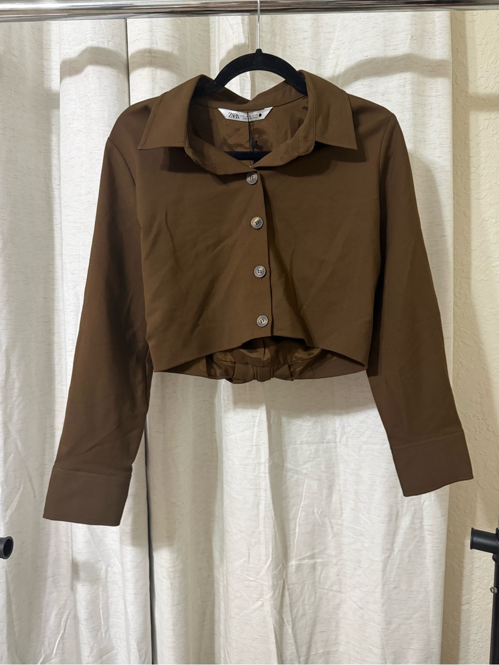 Zara Brown Cropped jacket